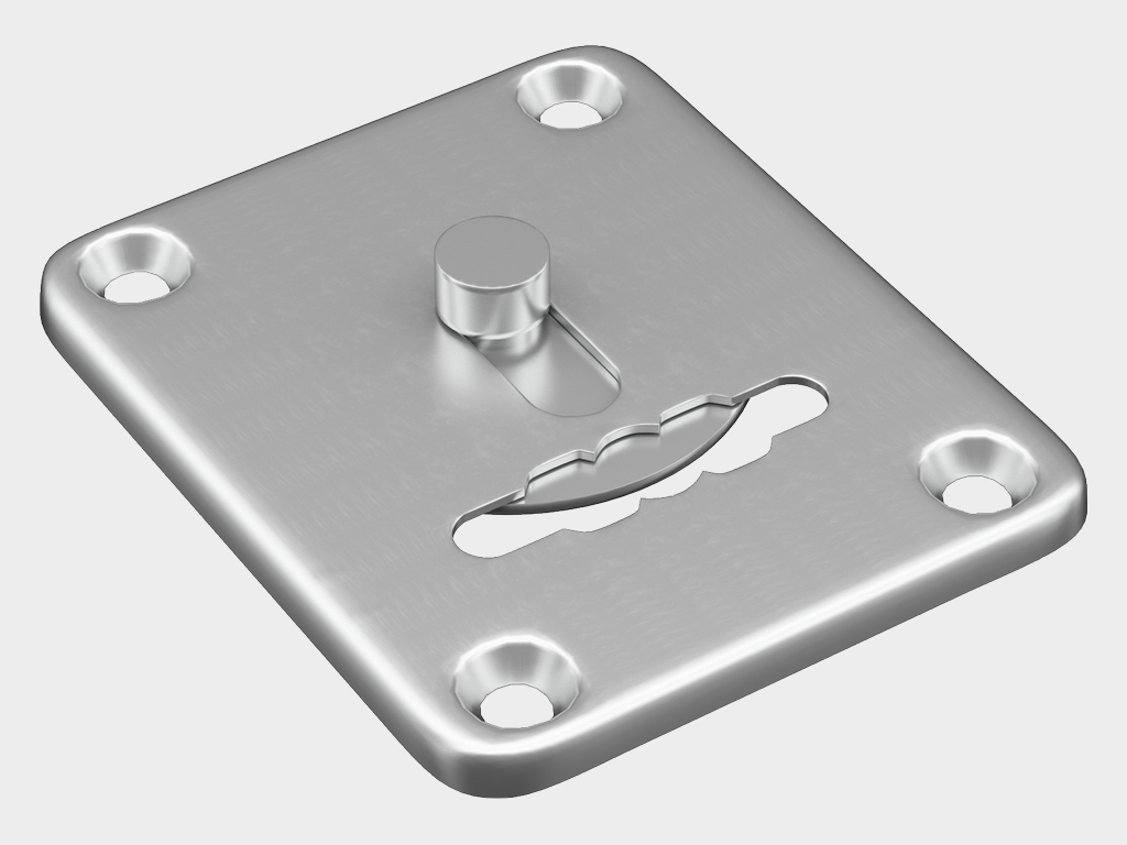 Декоративная накладка сувальдного замка со шторкой.